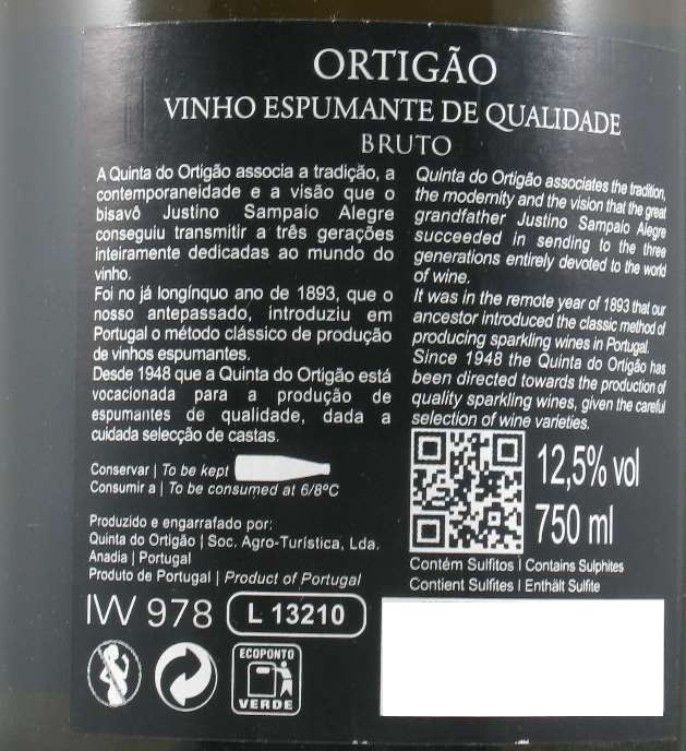 Sparkling Wine Ortigão Brut