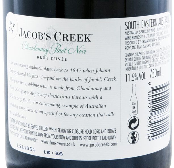 Sparkling Wine Jacob's Creek Chardonnay & Pinot Noir Cuvée Brut