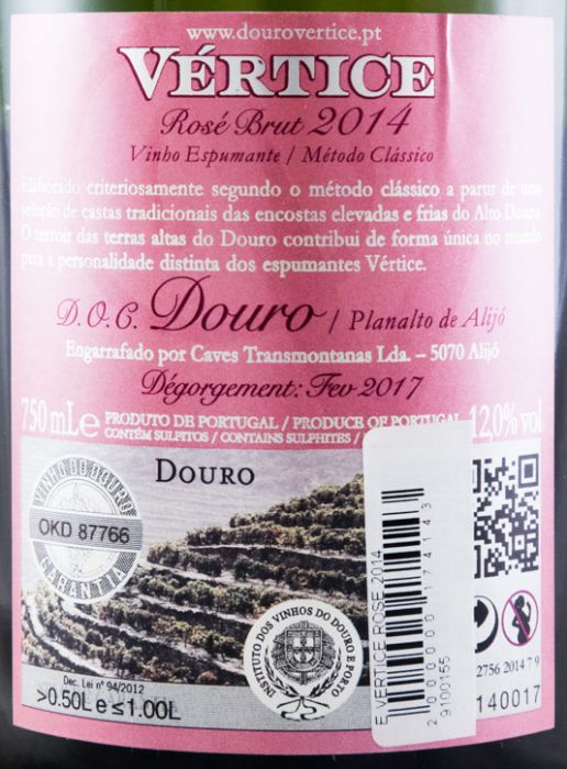2014 Sparkling Wine Vértice Brut rose