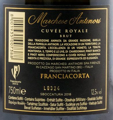 Sparkling Wine Marchese Antinori Tenuta Montenisa Cuvée Royale Franciacorta Brut