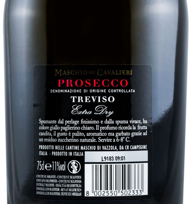 Espumante Prosecco Maschio dei Cavalieri Treviso Extra Seco