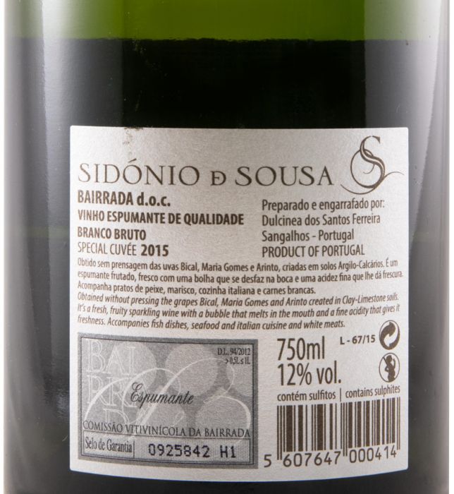 2015 Espumante Sidónio de Sousa Special Cuvée Bruto