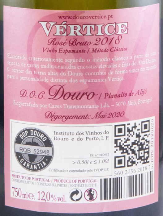 2018 Sparkling Wine Vértice Brut rose