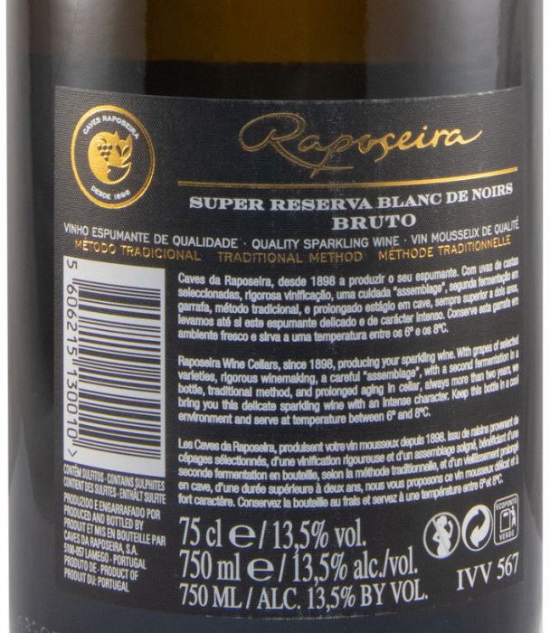 2013 Sparkling Wine Raposeira Blanc de Noirs Super Reserva Brut