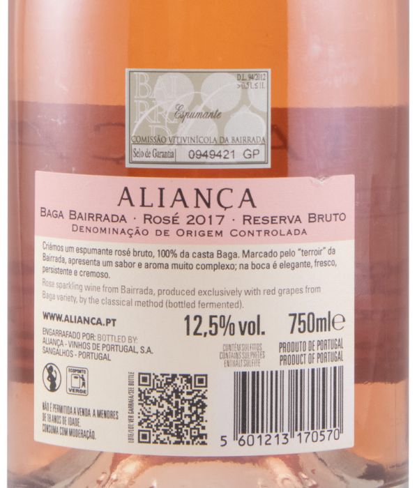 2017 Sparkling Wine Aliança Baga Reserva Brut rosé
