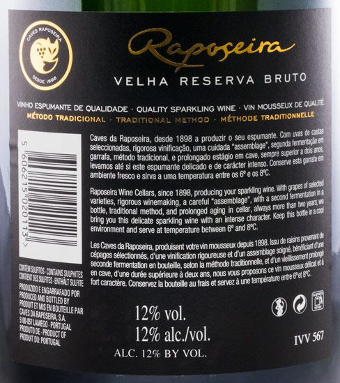 2011 Sparkling Wine Raposeira Velha Reserva Brut 3L