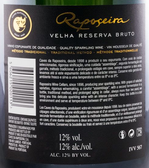 2011 Espumante Raposeira Velha Reserva Bruto 3L