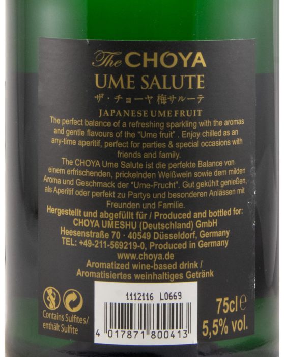Sparkling Wine Choya Ume Salute