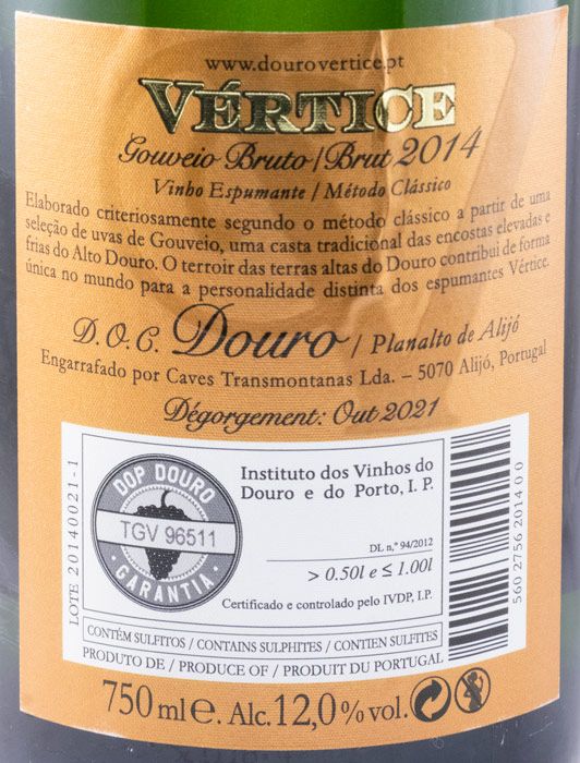 2014 Sparkling Wine Vértice Gouveio Brut