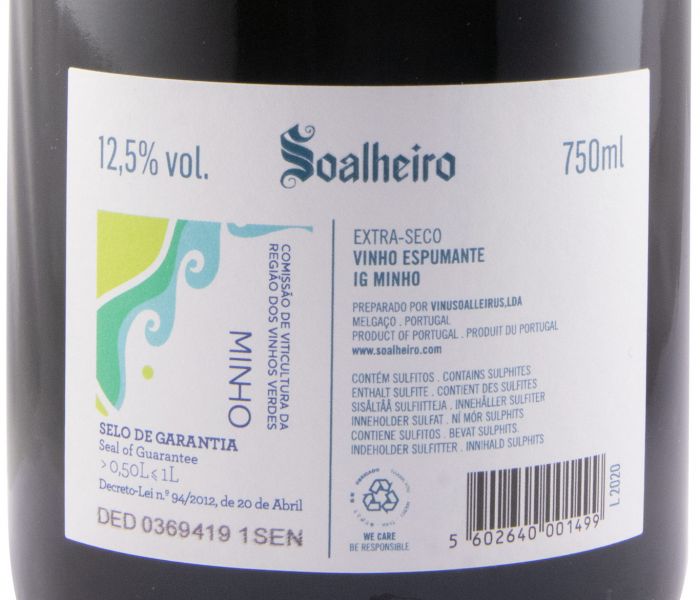 2020 Sparkling Wine Soalheiro Pet Nat Alvarinho white