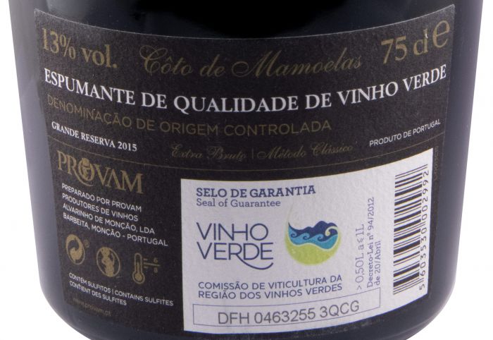 2015 Sparkling Wine Côto de Mamoelas Alvarinho Grande Reserva Brut white
