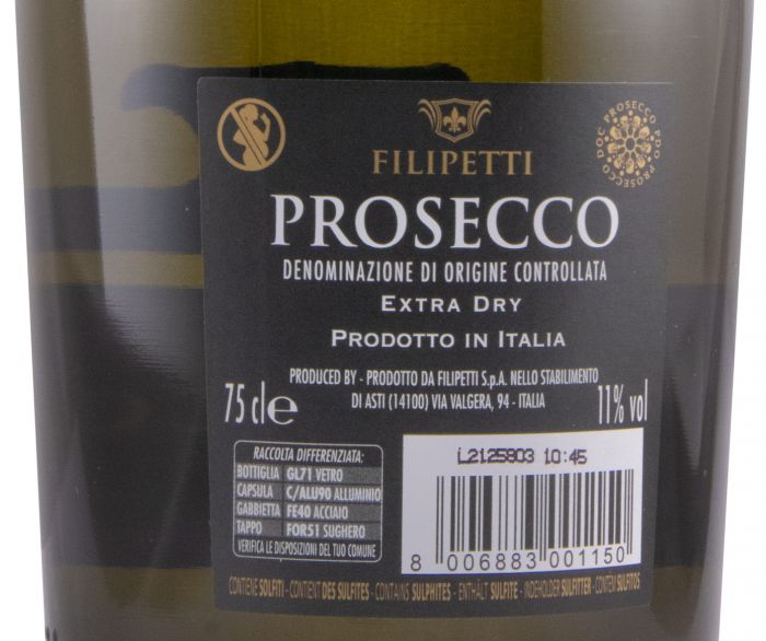 Espumante Filipetti Prosecco Extra Seco