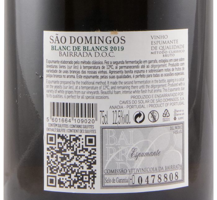 2019 Espumante Caves São Domingos Blanc de Blancs Bruto