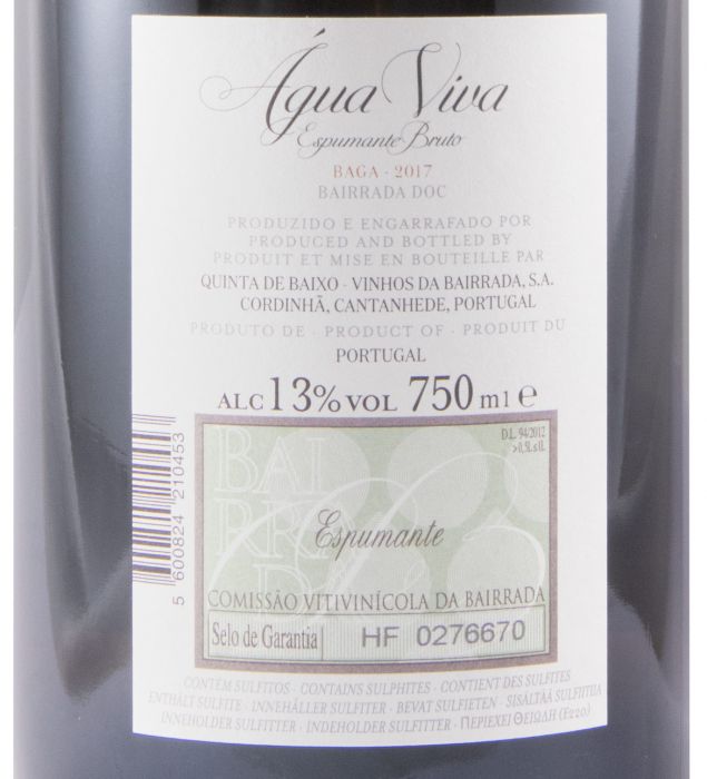 2017 Espumante Niepoort Água Viva Baga Bruto