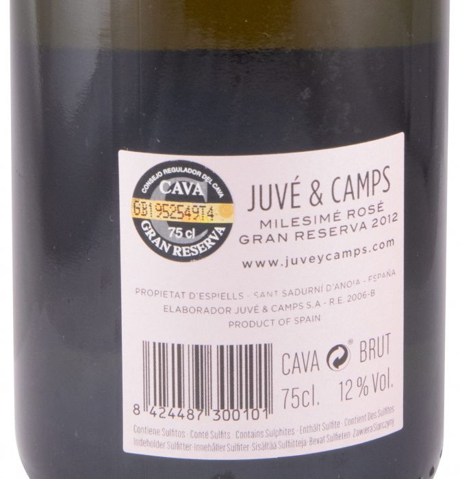 2012 Espumante Cava Juvé & Camps Millésime Gran Reserva Bruto rosé