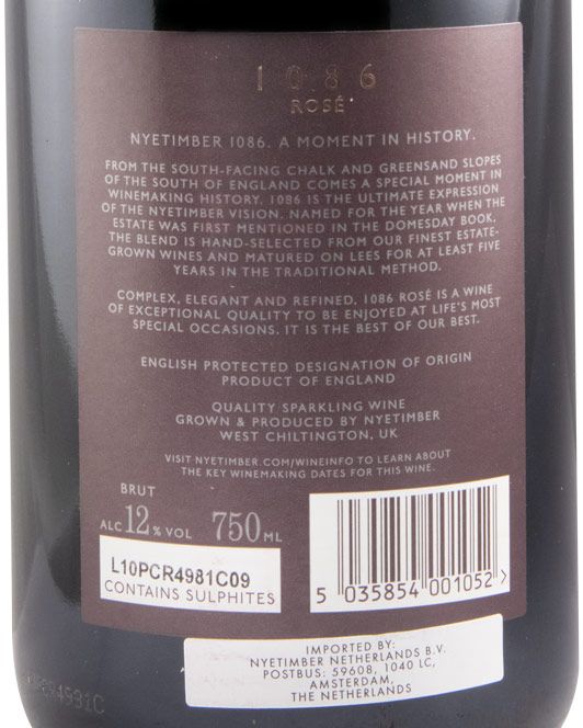 2010 Espumante Nyetimber 1086 Prestige Bruto rosé