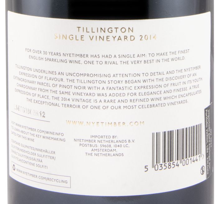 2014 Sparkling Wine Nyetimber Tillington Single Vineyard Brut