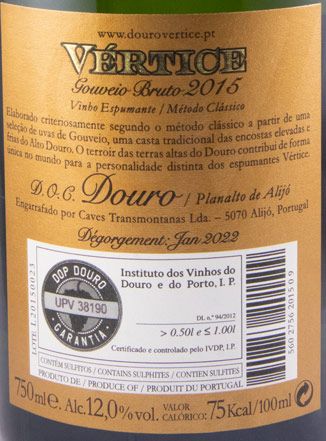 2015 Sparkling Wine Vértice Gouveio Brut