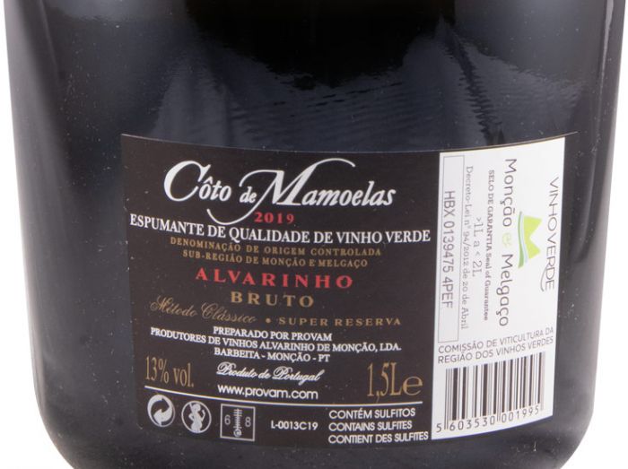 2019 Espumante Côto de Mamoelas Alvarinho Super Reserva Bruto 1,5L