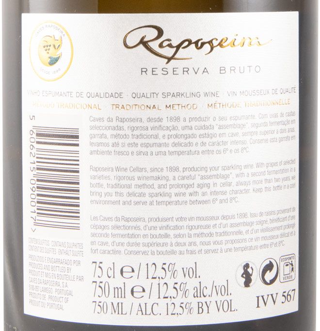 2019 Sparkling Wine Raposeira Reserva Brut
