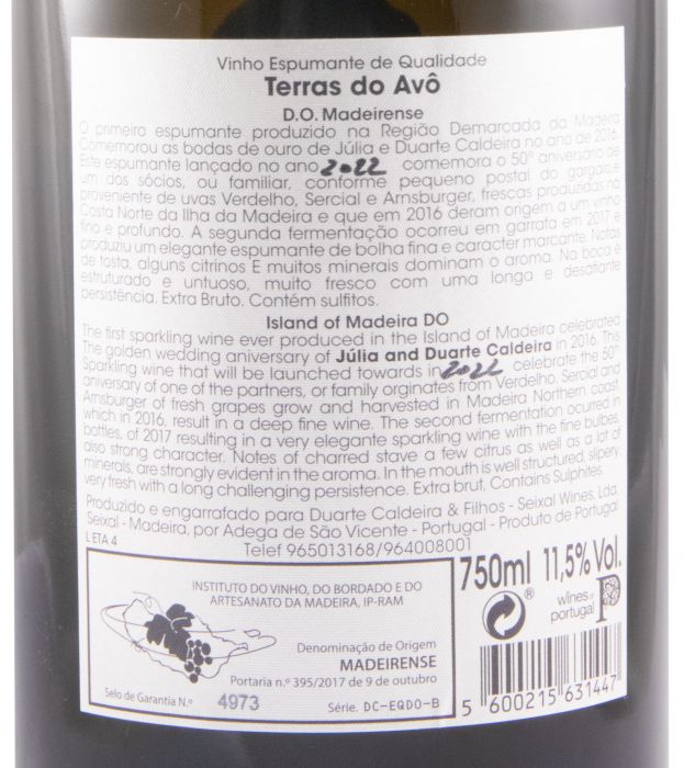 2016 Espumante Terras do Avô Bruto