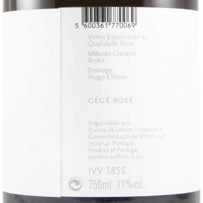 Espumante Quinta de Lemos Gégé Bruto rosé
