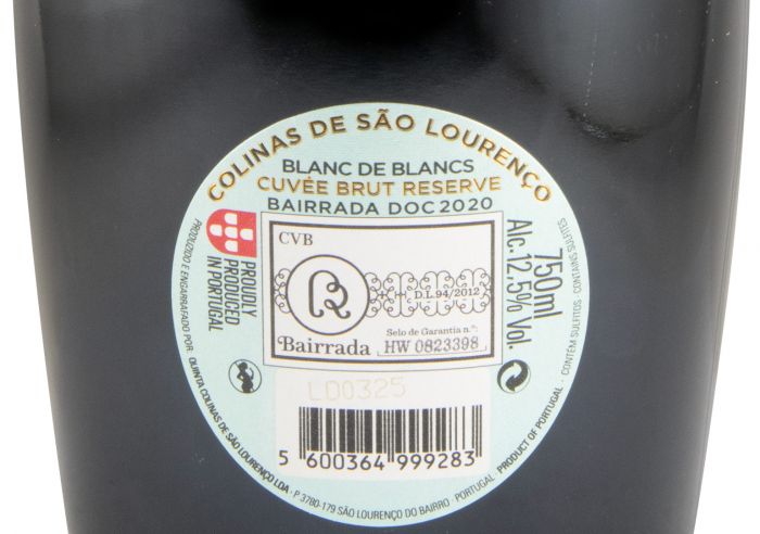 2020 Espumante Colinas Blanc de Blancs Cuvée Reserva Bruto