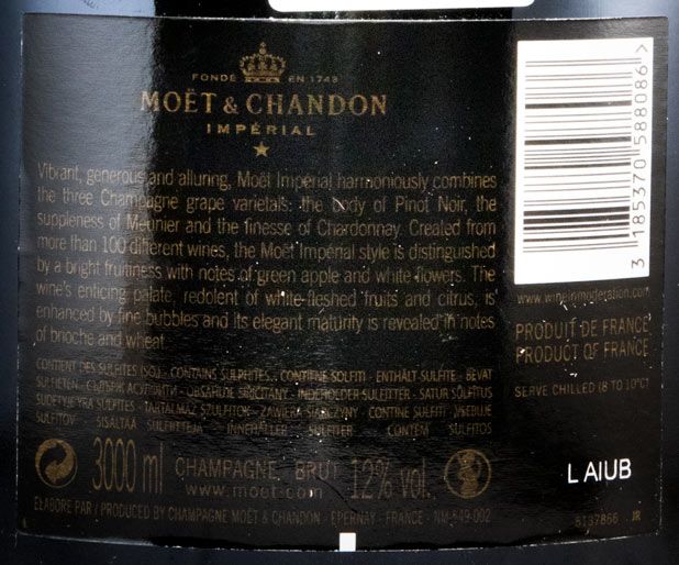 Champagne Moët & Chandon Impérial c/Luz LED 3L