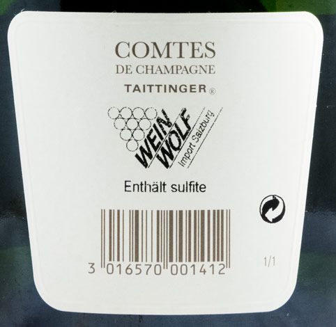 2006 Champagne Taittinger Comtes Blanc de Blanc Bruto