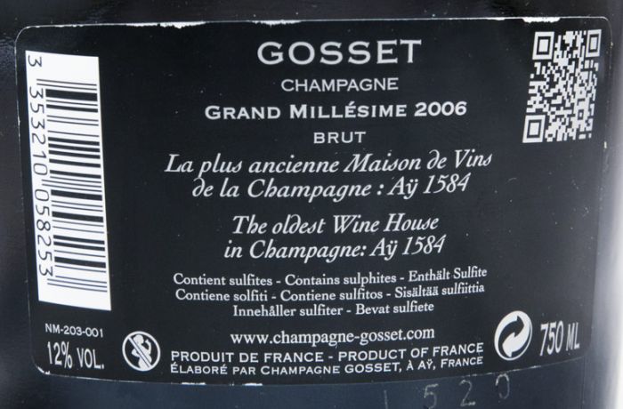 2006 Champagne Gosset Grand Millésime Bruto