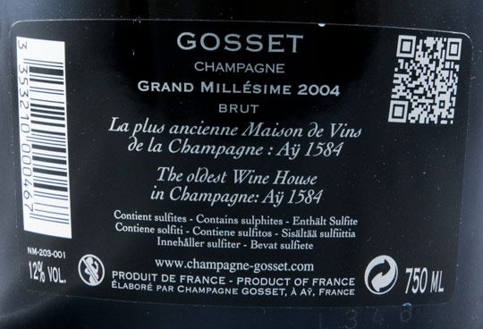 2004 Champagne Gosset Millésime