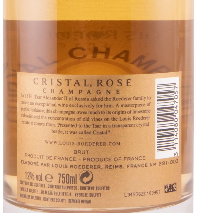 2012 Champagne Louis Roederer Cristal Bruto rosé
