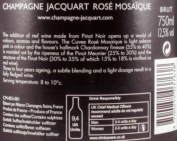 Champagne Jacquart Mosaique Bruto rosé