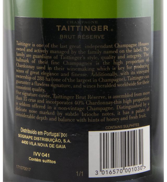 Champagne Taittinger Reserva Bruto