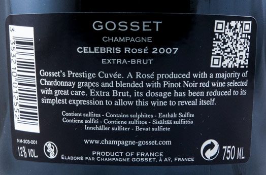 2007 Champagne Gosset Celebris Extra Brut rose