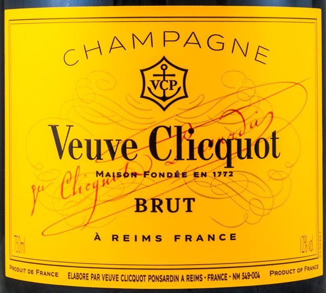 Pack Champagne Veuve Clicquot Bruto 6 Garrafas + 6 Copos