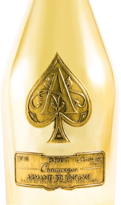 Champagne Armand de Brignac Gold Velvet Bag Bruto