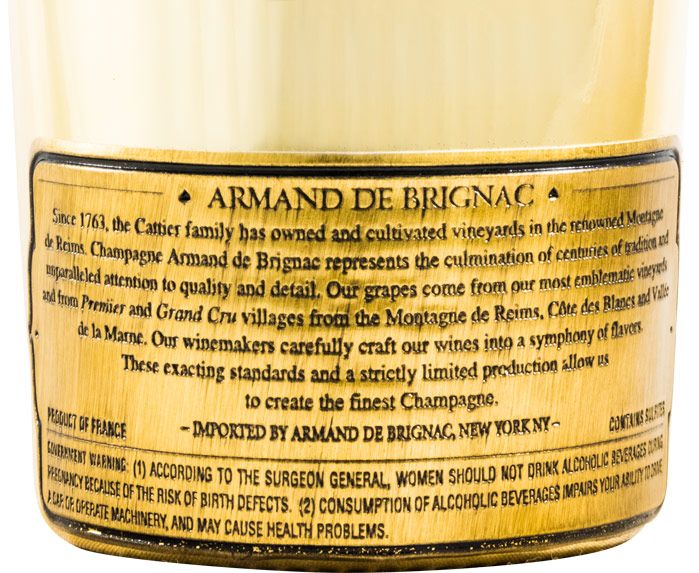 Champagne Armand de Brignac Gold Velvet Bag Bruto