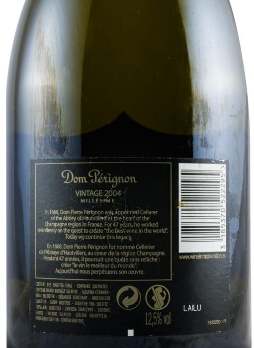2004 Champagne Dom Pérignon Bruto