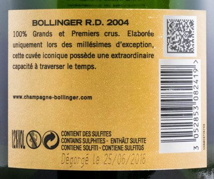 2004 Champagne Bollinger R.D. Extra Bruto