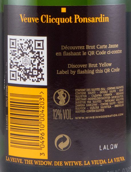 Champagne Veuve Clicquot Ponsardin Brut 37.5cl