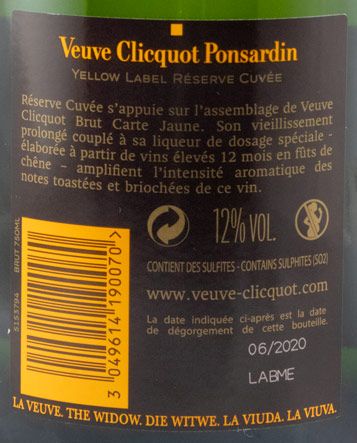 Champagne Veuve Clicquot Ponsardin Bruto c/Estojo