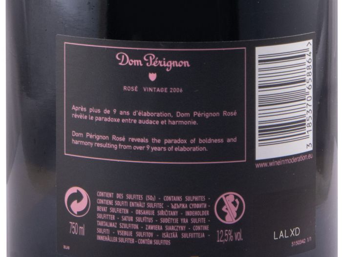 2006 Champagne Dom Pérignon Brut c/Estojo rose