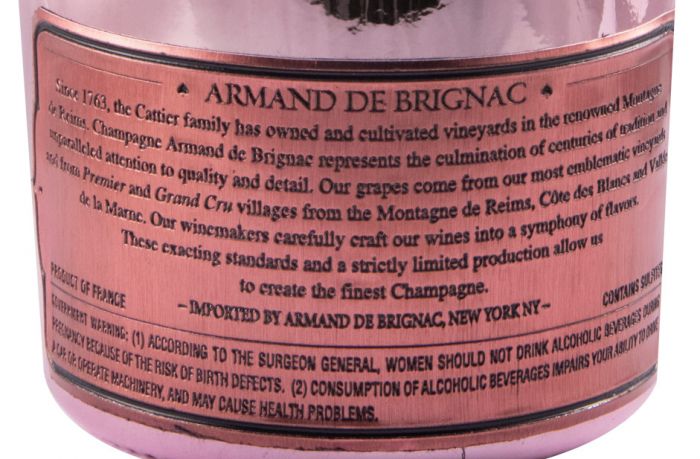 Champagne Armand de Brignac Velvet Bag Bruto rosé