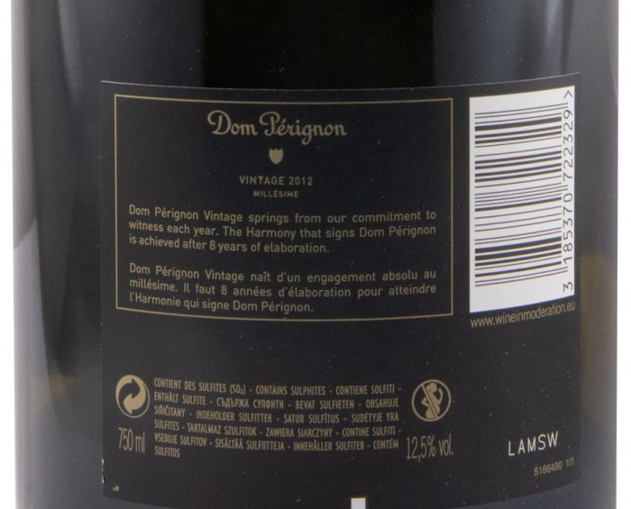 2012 Champagne Dom Pérignon Bruto