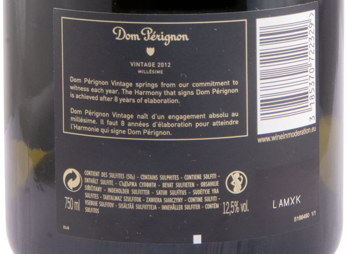 2012 Champagne Dom Pérignon Brut c/Estojo