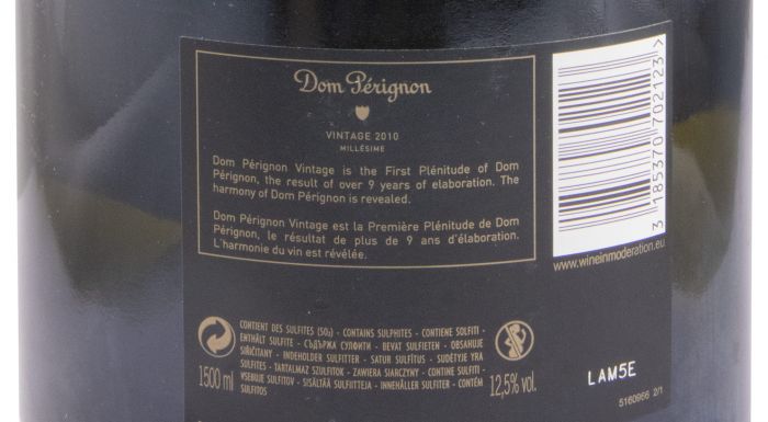 2010 Champagne Moët & Chandon Dom Pérignon Brut 1.5L