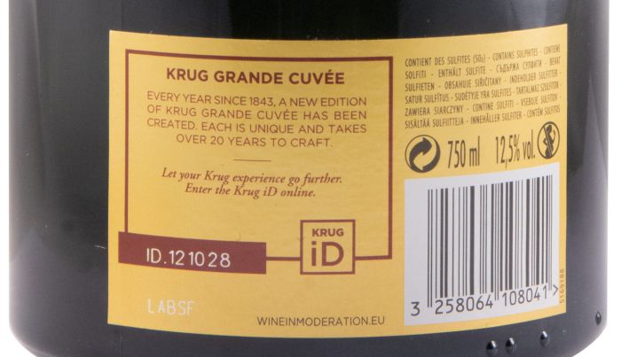 Champagne Krug 170ème Édition Grand Cuvée Bruto