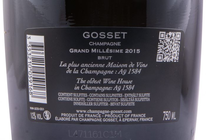 2015 Champagne Gosset Grand Millésime Brut