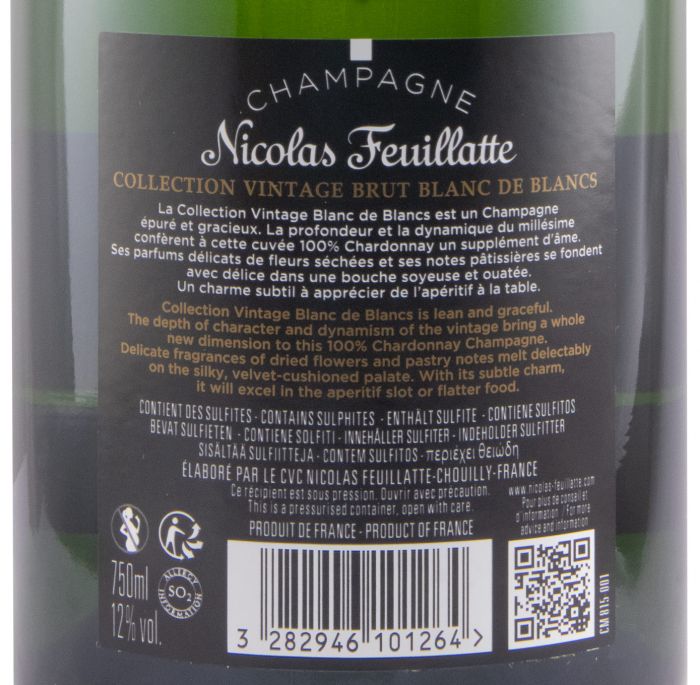 2015 Champagne Nicolas Feuillatte Collection Vintage Blanc de Blancs Bruto